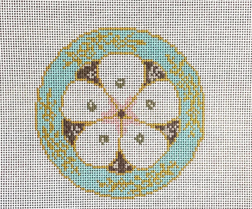 Turquoise Oyster Plate 18 count