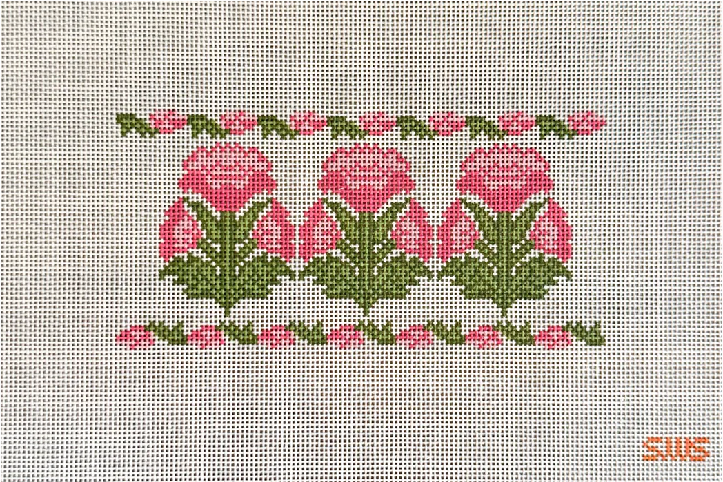 Pink Block Print Flowers Insert
