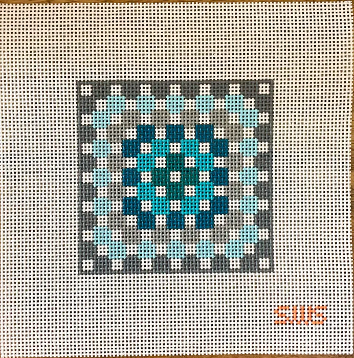 Blue/Grey Crochet Square