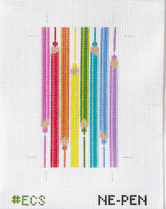 COLORED PENCILS EYEGLASS CASE