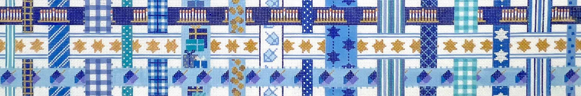 Hanukkah Basket – Woven Ribbons w/ a Hanukkah Theme