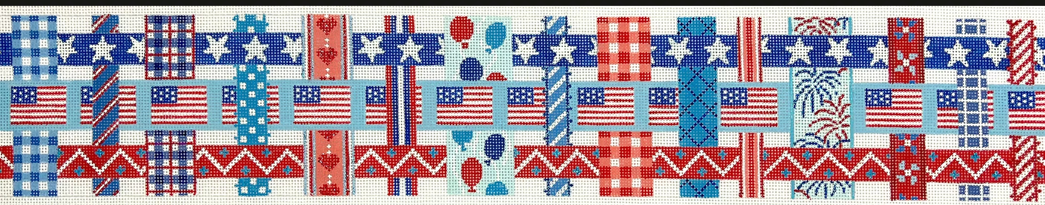 4th of July Basket – Woven Ribbons w/ a 4th of July Theme