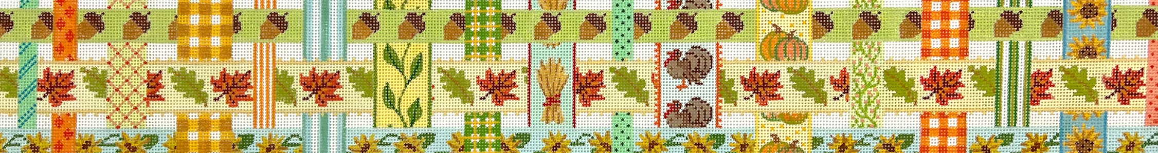 Thanksgiving/Fall Basket – Woven Ribbons w/ a Thanksgiving Theme