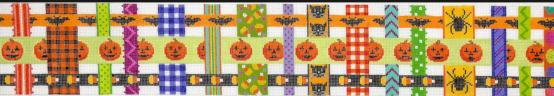 Halloween Basket – Woven Ribbons w/ a Halloween Theme