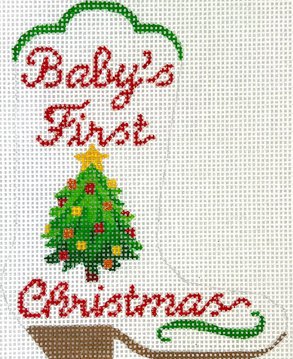 Mini Cowgirl Boot – “Baby’s First Christmas” w/ Tree