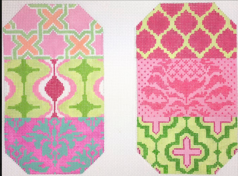 Glasses Case – Damask Patchwork – blues & greens (full-size ONLY)