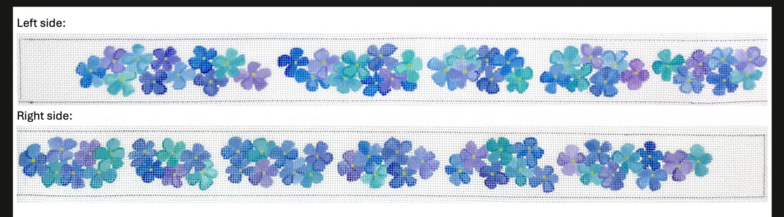 Belt – Hydrangeas – shades of blue & lavender