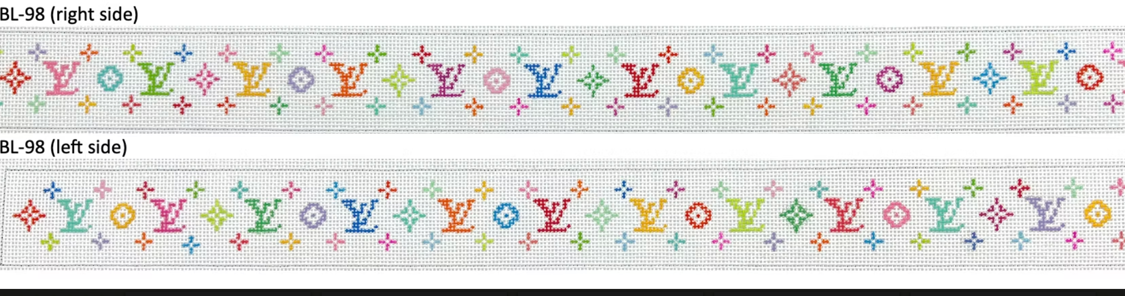 Belt – LV – multicolor on white