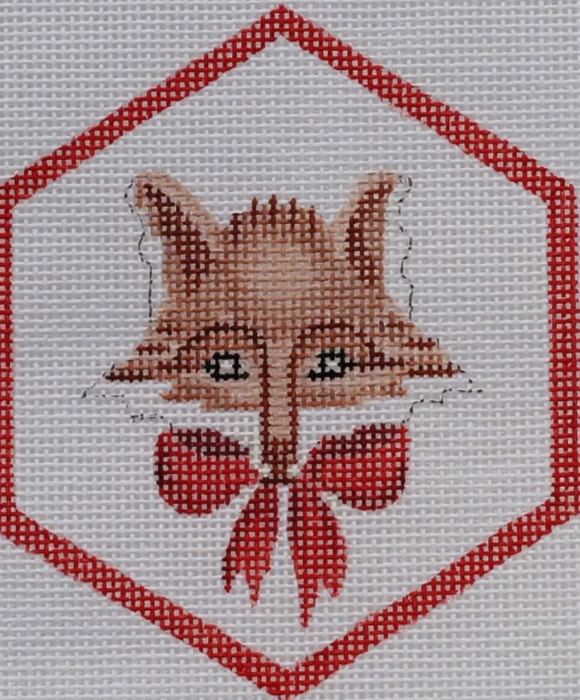 Christmas Ornament – Fox w/ Red Bow