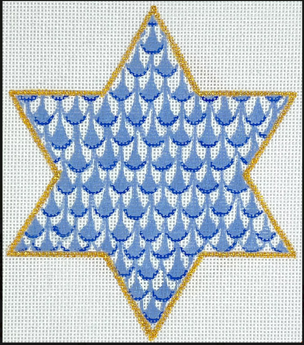 Fishnet Mini – Star of David – blues & gold