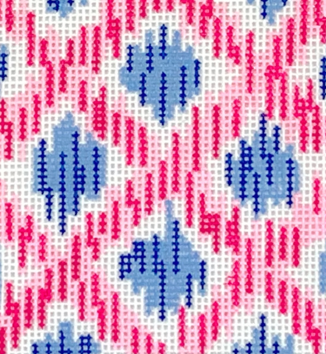 Planet Earth 3” Square Insert – Ikat – Pink Criss Cross