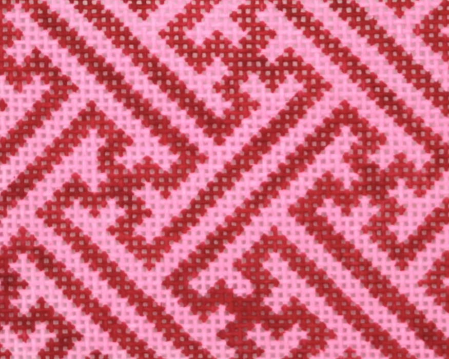 Planet Earth Credit Card Case Insert – Chinoiserie Lattice – red & pink