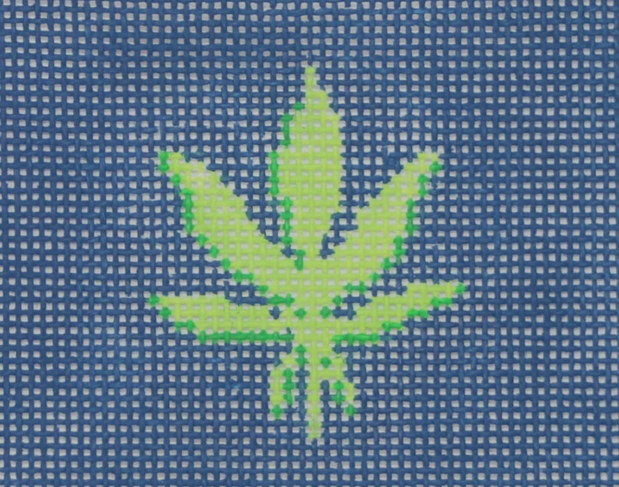 Planet Earth Credit Card Case Insert – Weed Leaf – greens on navy