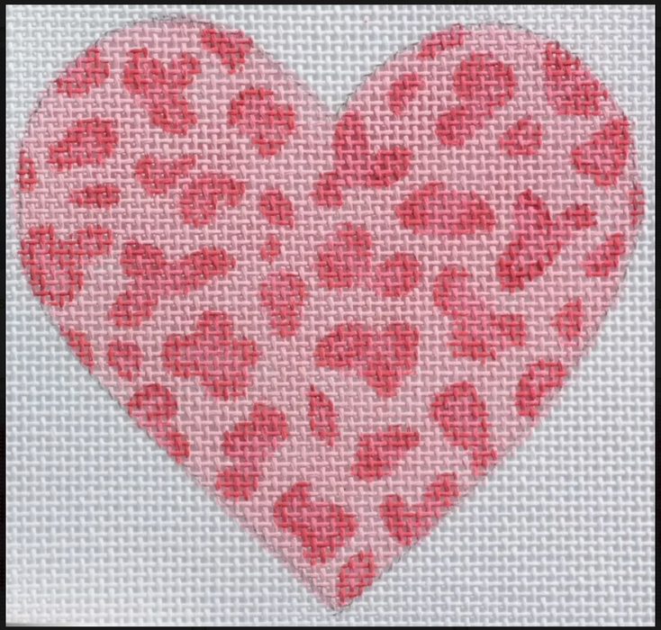 Mini Heart – Cheetah Spots - pinks