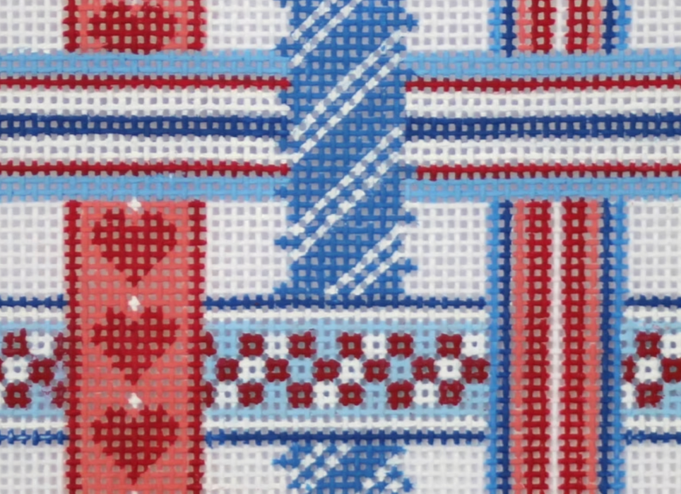 Planet Earth Credit Card Case Insert – Woven Ribbons – red, white & blue