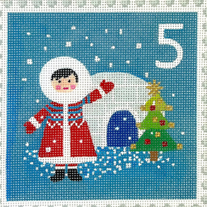 Klara Hawkins – Advent Stamp #5 – Eskimo w/ Igloo