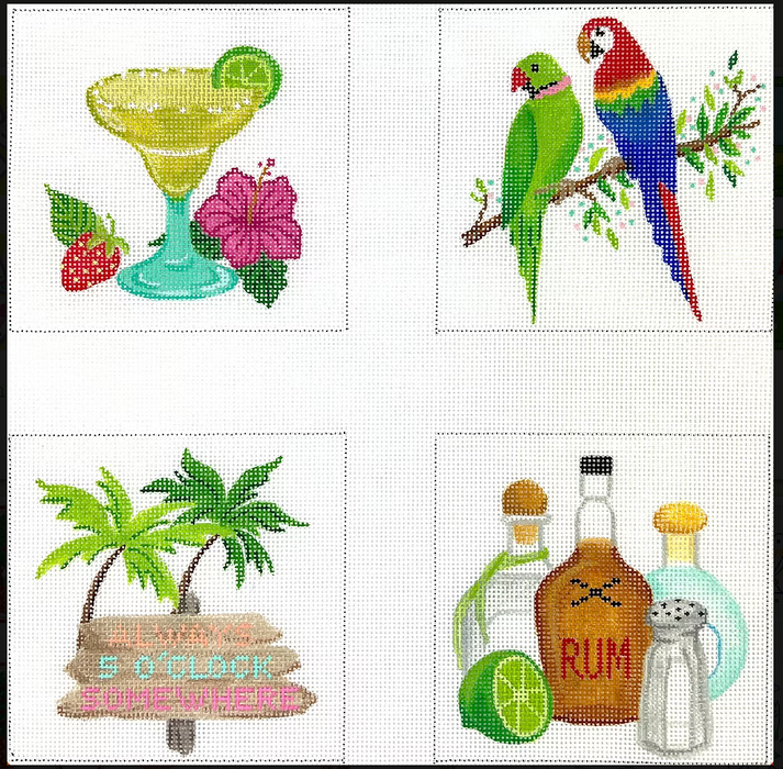 Set of 4 Coasters – Margaritaville Themes