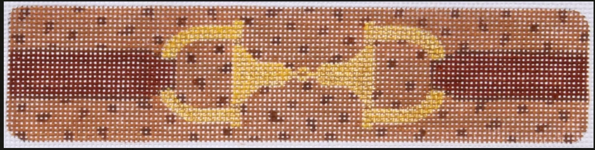 Cuff – Snaffle Bit on Ostrich – tan & brown w/ gold