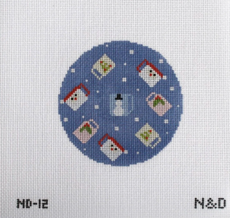 Colorful Christmas Mugs Round Ornament