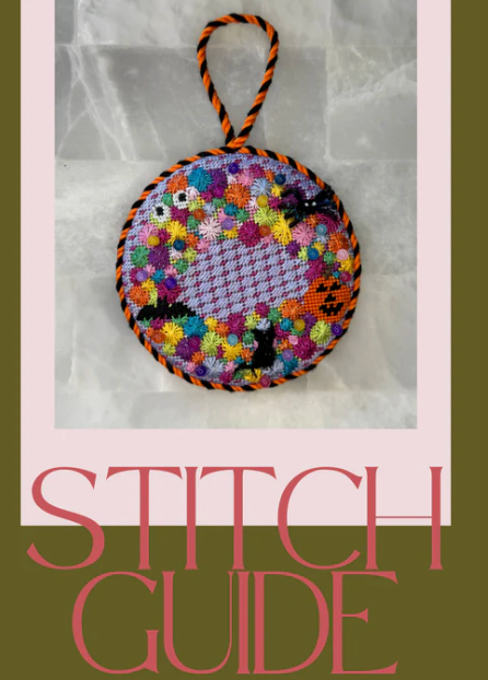 Stitch Guide - Colorful Spooky Wreath Ornament