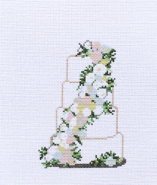 Wedding Cake - Cream and Pastel Flowers
