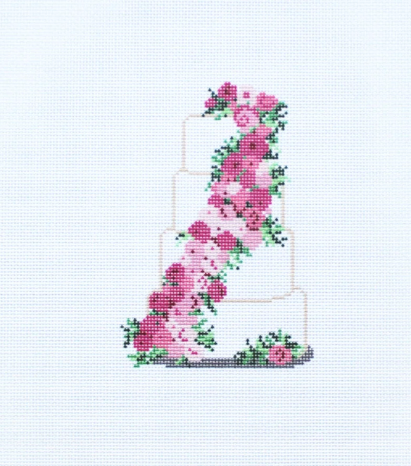 Wedding Cake - Pink Flowers