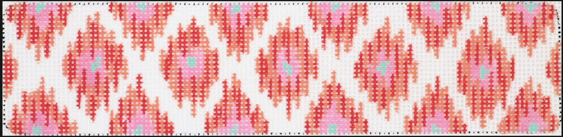 Cuff – Ikat Pattern – peach, pinks & turquoise