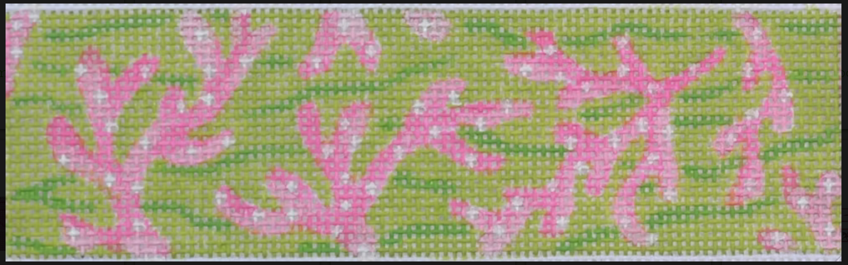 Belt – Lilly-inspired Coral – pinks on lime