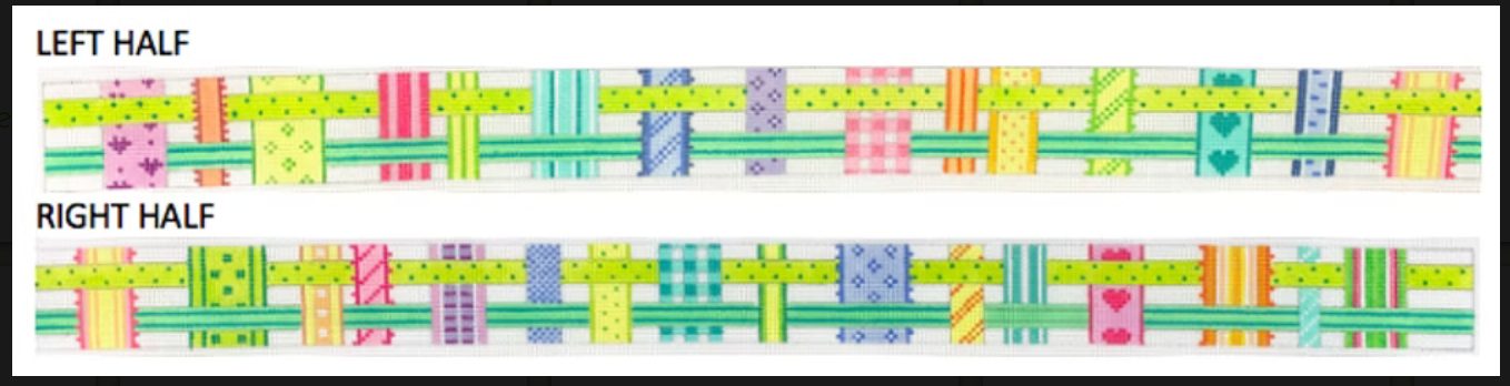 Belt – Woven Ribbons – pastels on white