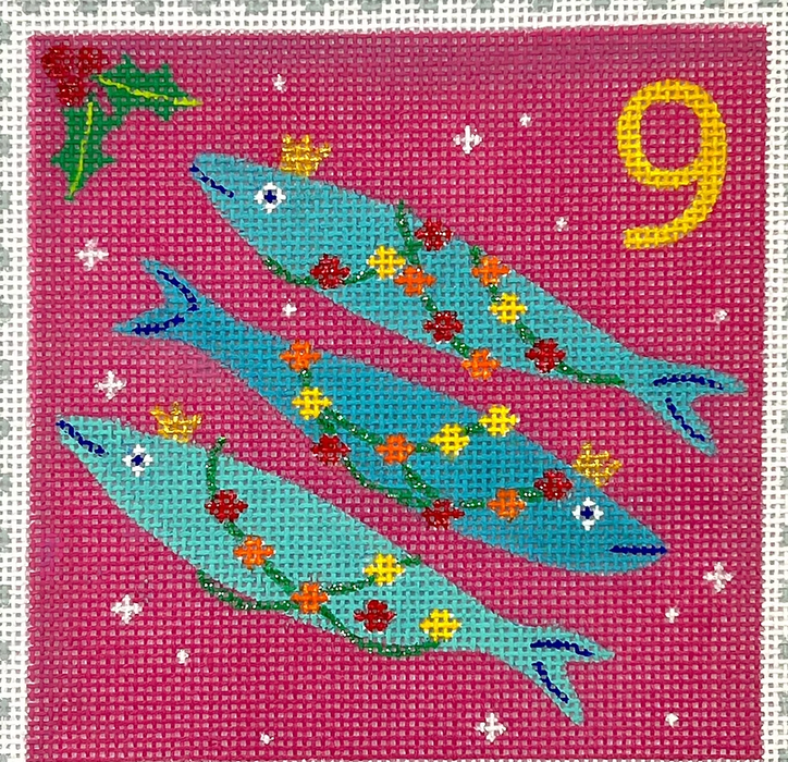Klara Hawkins – Advent Stamp #9 – Three Fishes