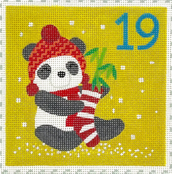 Klara Hawkins – Advent Stamp #19 – Panda w/ Stocking