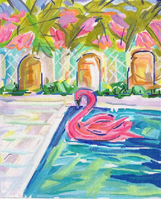 Maren Devine – Flamingo Floatie in Pool