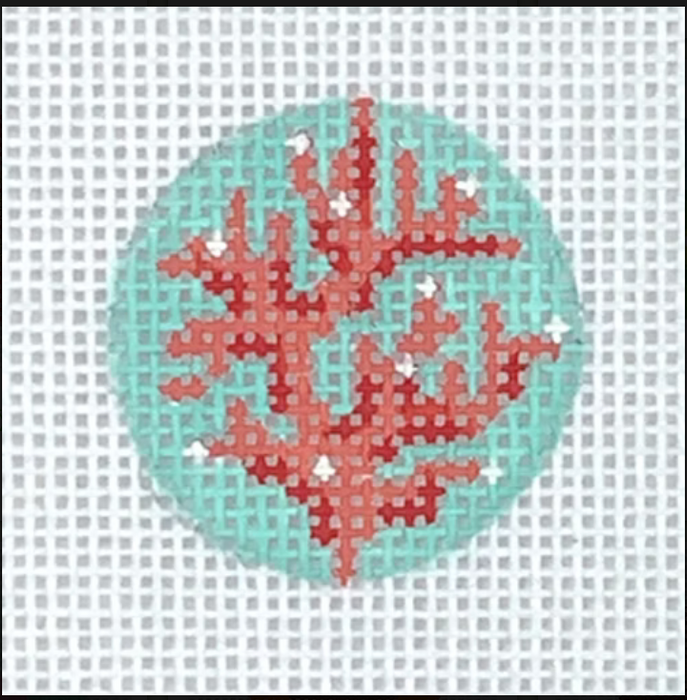 Red Coral on Turquoise