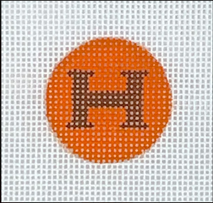Hermès H – gold, brown & orange