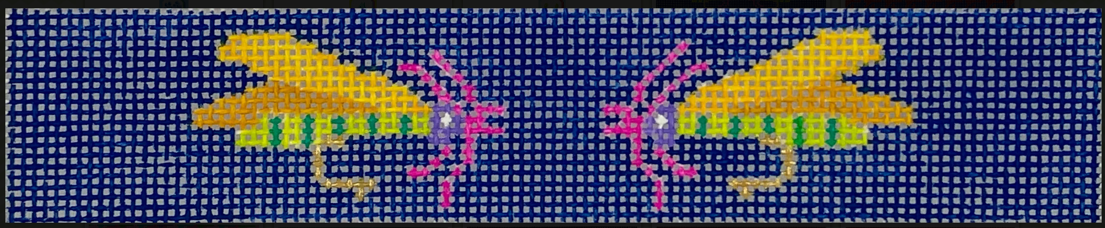 Key Fob – Fishing Flies – bright multi on navy