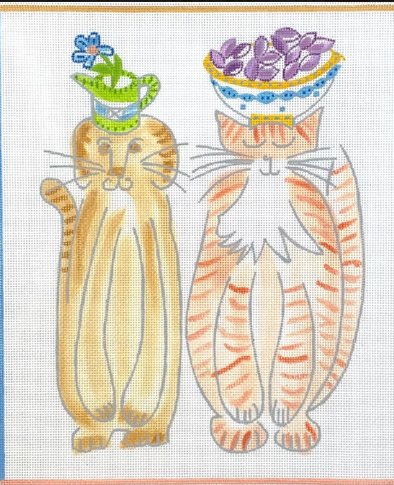 Jilly Walsh – Dog with Watering Can & Cat with Bowl of Candy