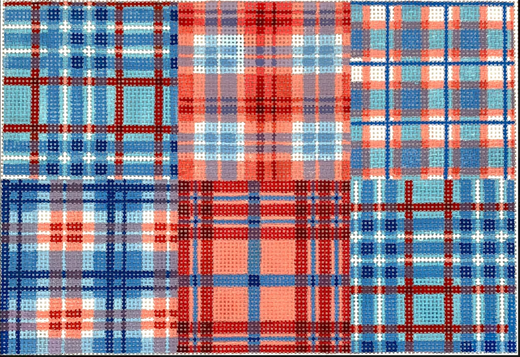 Clutch – Madras – red, white & blue