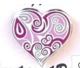 Pink Swirl Heart Needle Minder