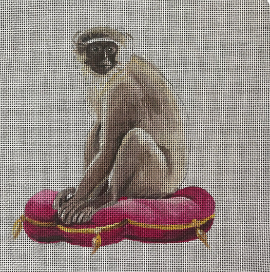 monkey on cushion
