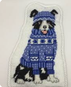 Calendar Dogs - January - Border Collie w/ Stitch Guide