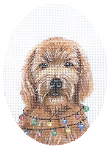 NEW 2025: Holiday Dog Portrait: Goldendoodle