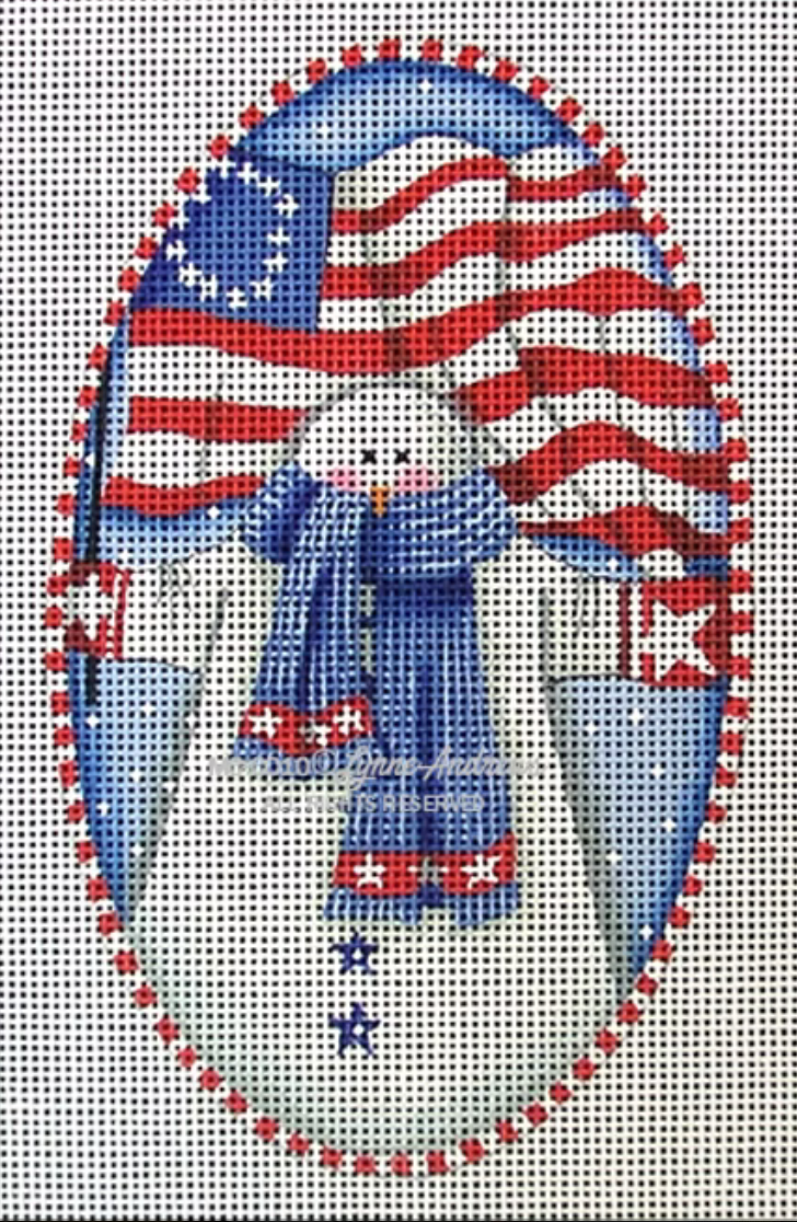 Christmas: Snowman with Flag