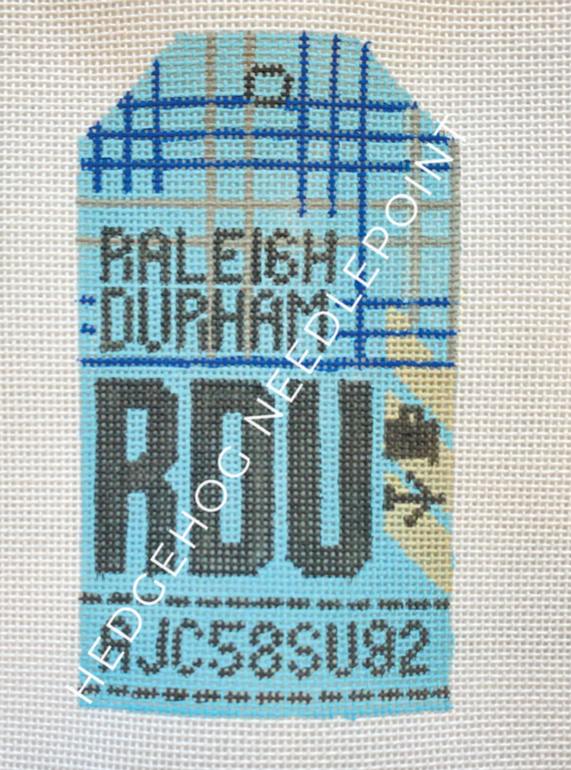 Raleigh Durham Retro Travel Tag