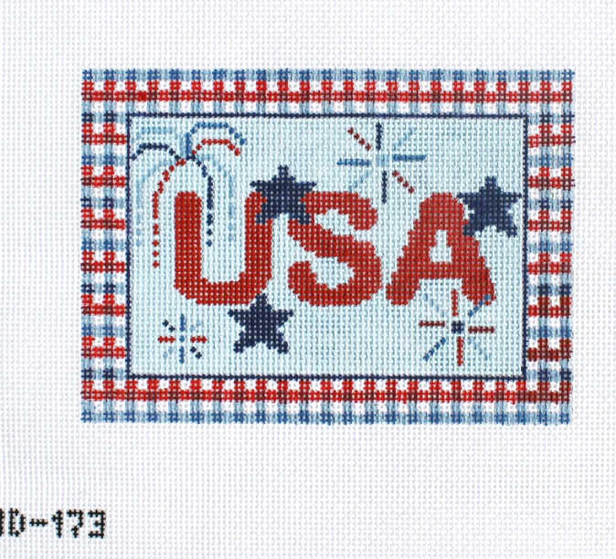 USA Sign Needlepoint Canvas