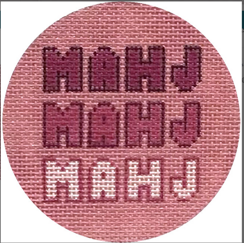 Mahj Mahj Mahj Pink Round