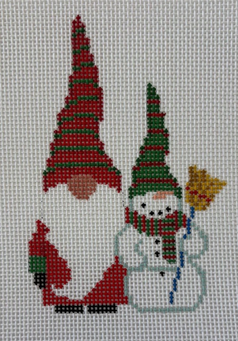 Gnome with Snowman