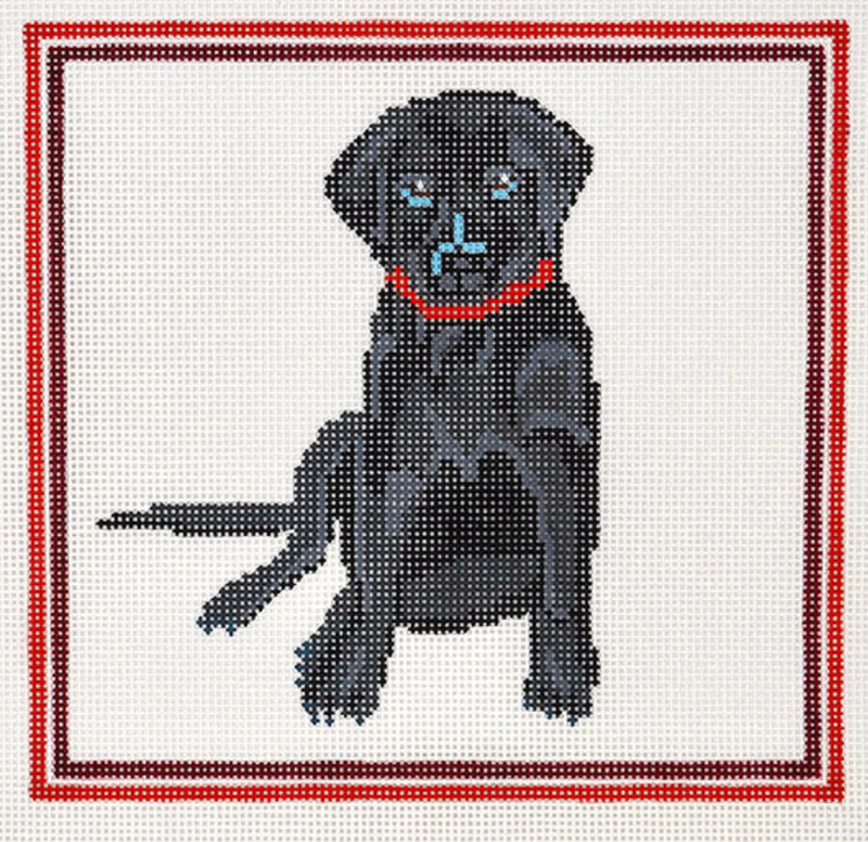 Black Lab - red frame