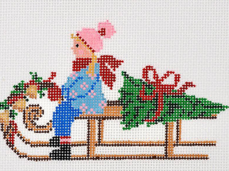 Festive Sled - girl