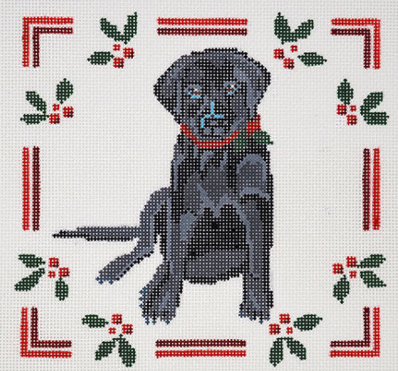 Black Lab Puppy w/ Holly