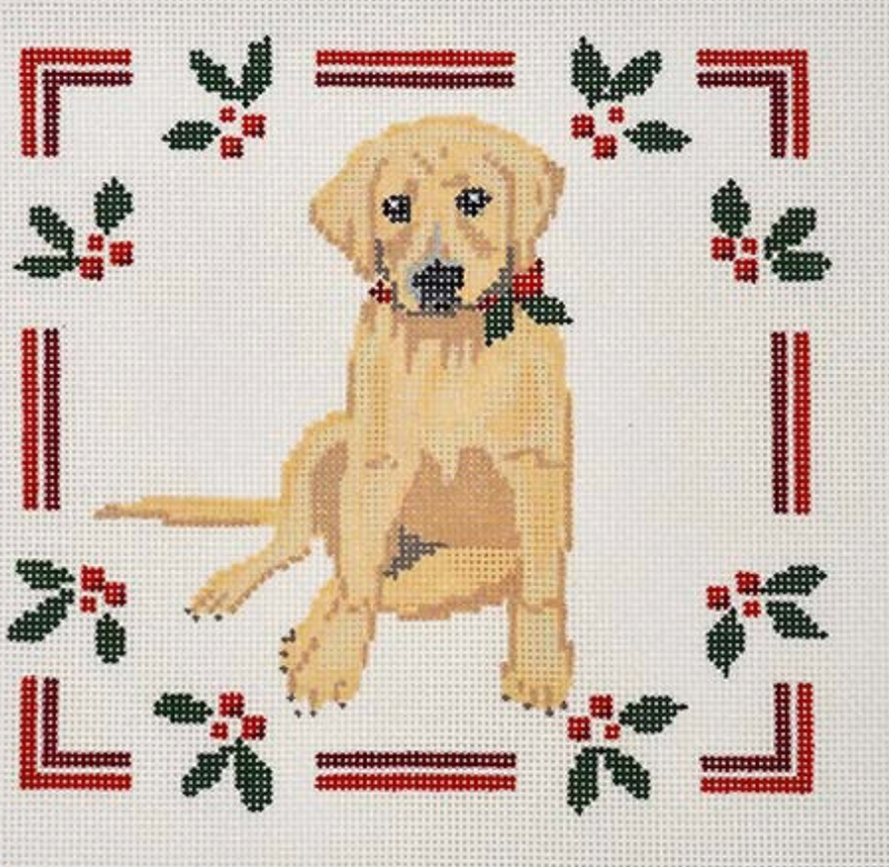Yellow Lab Puppy w/ Holly